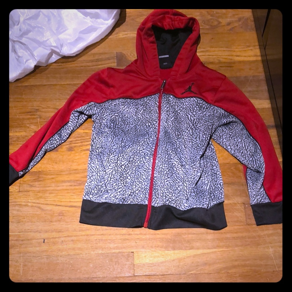 Red , Black & Grey Jordan Hoodie